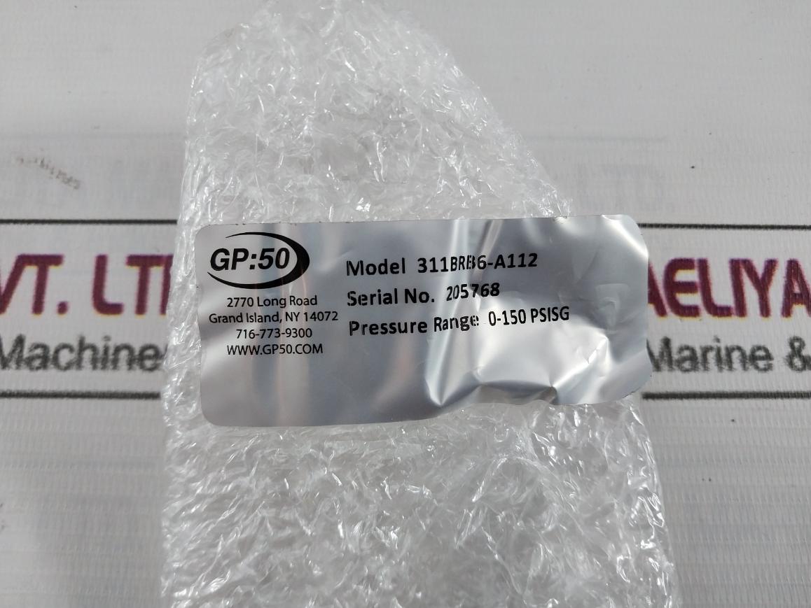 Gp:50 311Brb6-a112 Pressure Transducer 0-150Psi 3.96Ma M85049 As138-14B
