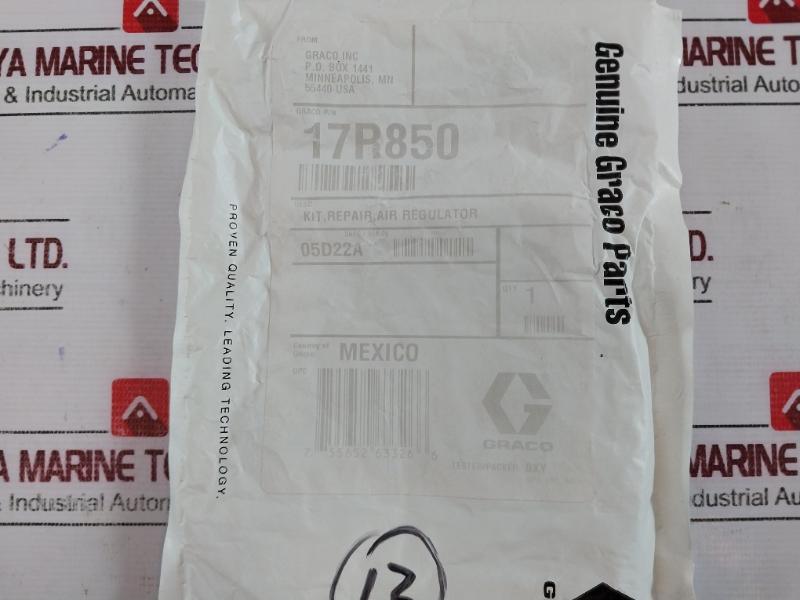Graco 17R850 Air Regulator Repair Kit 17R650