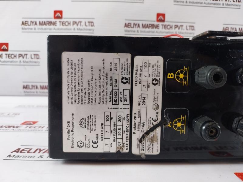 Graco Md1422 Electronic Proportioner Fluid Panel Promix 2Ks Rev E 94V-0 Ser D14A