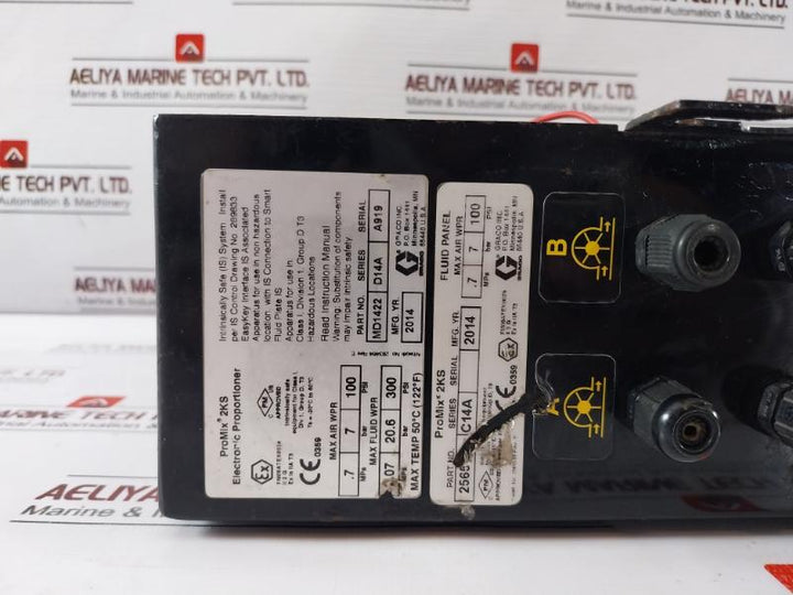 Graco Md1422 Electronic Proportioner Fluid Panel Promix 2Ks Rev E 94V-0 Ser D14A