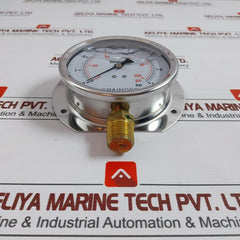 Grainger 0-100 Psi Oil Filled Pressure Gauge 0-7 Bar 100Mm