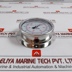 Grainger 0-100 Psi Oil Filled Pressure Gauge 0-7 Bar 100Mm
