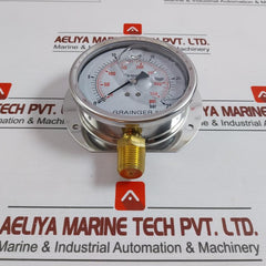 Grainger 0-350 Psi Pressure Gauge 1/2Bspt 100Mm 0-25 Bar/Psi