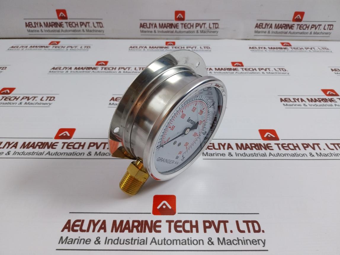Grainger 0-350 Psi Pressure Gauge 1/2Bspt 100Mm 0-25 Bar/Psi