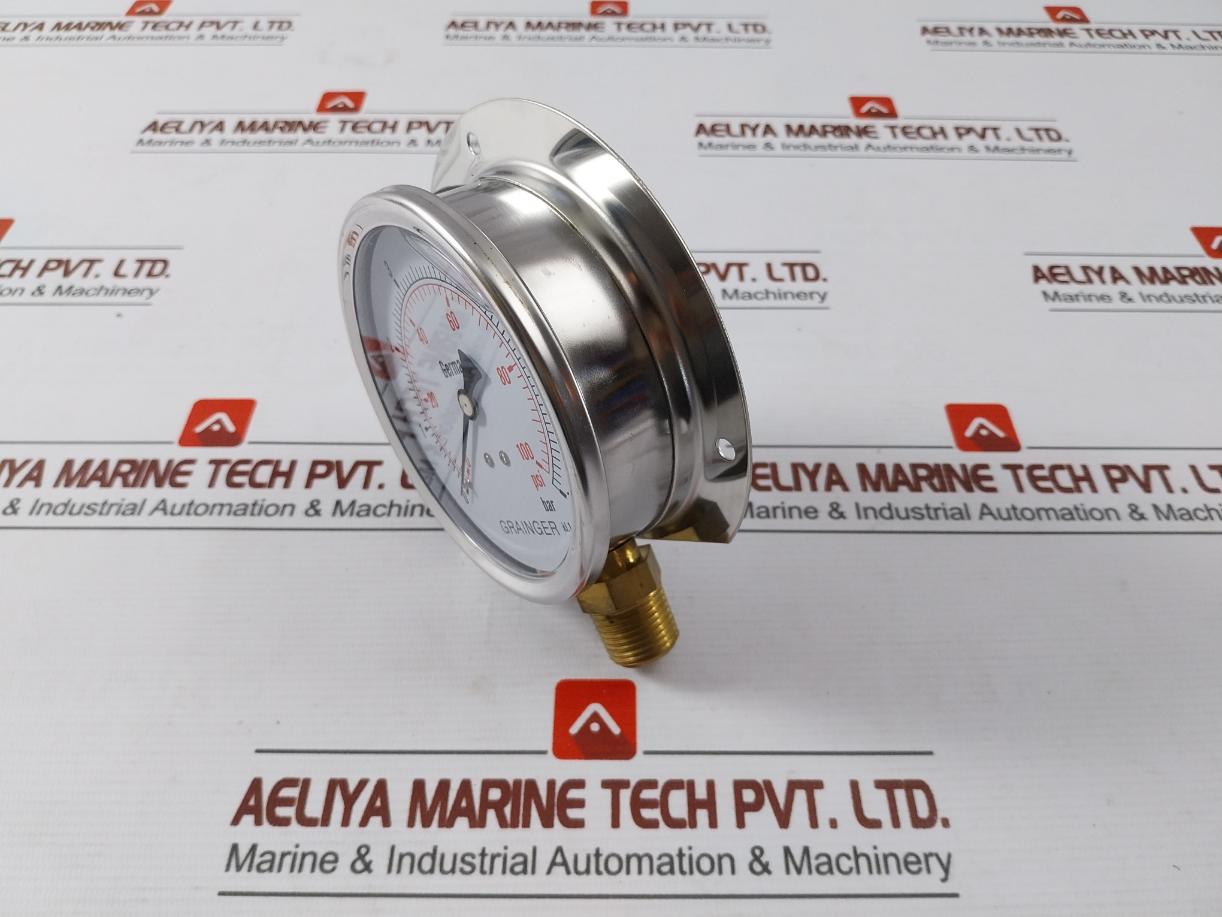 Grainger 0-7 Bar Pressure Gauge 0-100 Psi