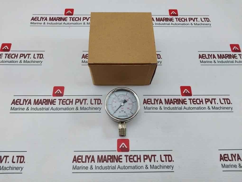 Grainger En 837-1 Pressure Gauge 0-10 Bar / 0-140 Psi