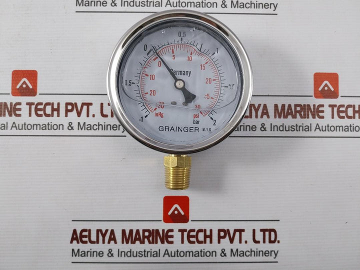 Grainger Inhg -30 To 30 Psi Pressure Gauge 1 To 2 Bar