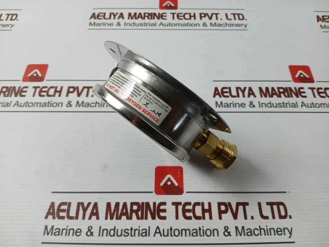 Grainger Kl.1.6 Pressure Gauge -76-11 Bar/Psi L/F