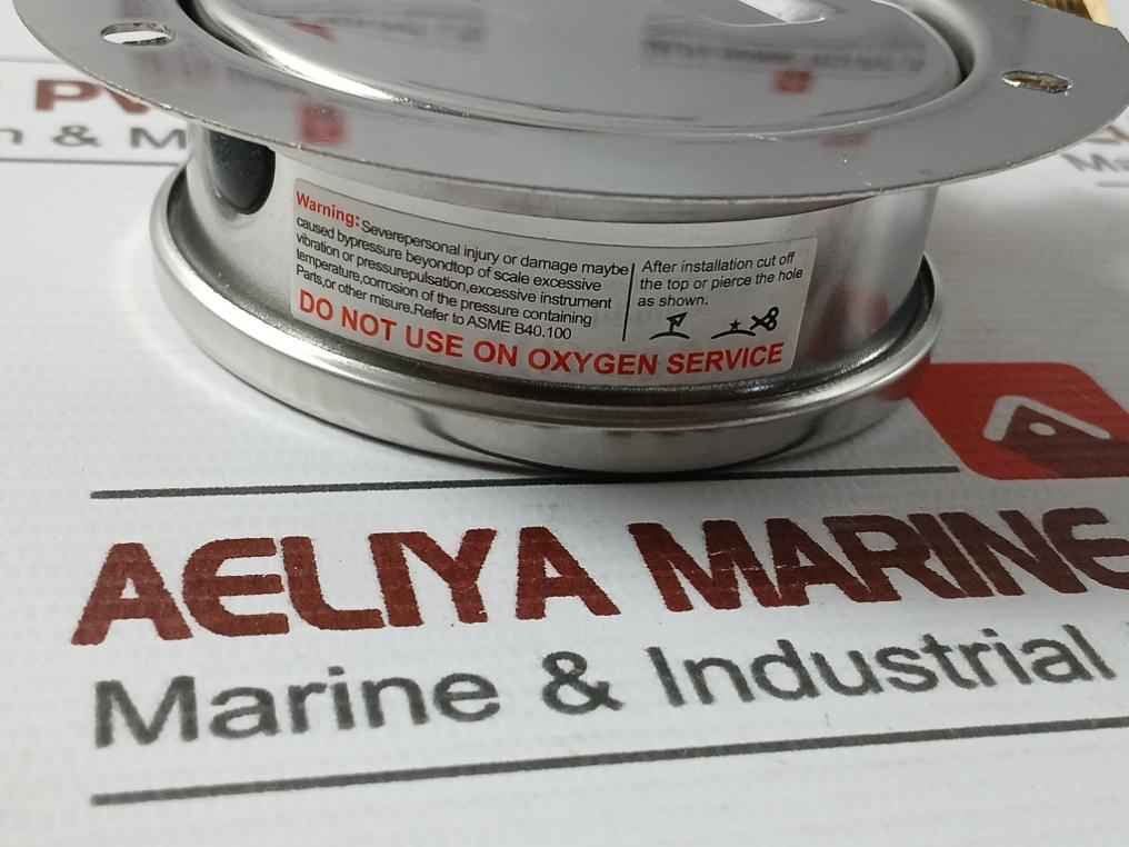 Grainger Kl.1.6 Pressure Gauge -76-11 Bar/Psi L/F