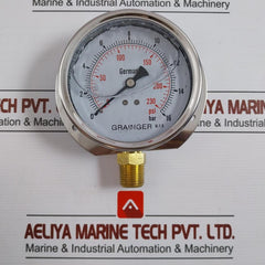 Grainger Kl.1.6 Pressure Gauge 0-230 Psi/0-16 Bar