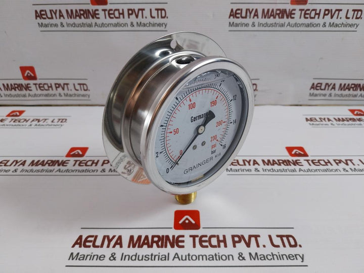 Grainger Kl.1.6 Pressure Gauge 0-230 Psi/0-16 Bar