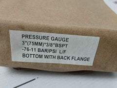 Grainger Pressure Gauge -30 Inhg-0-160 Psi