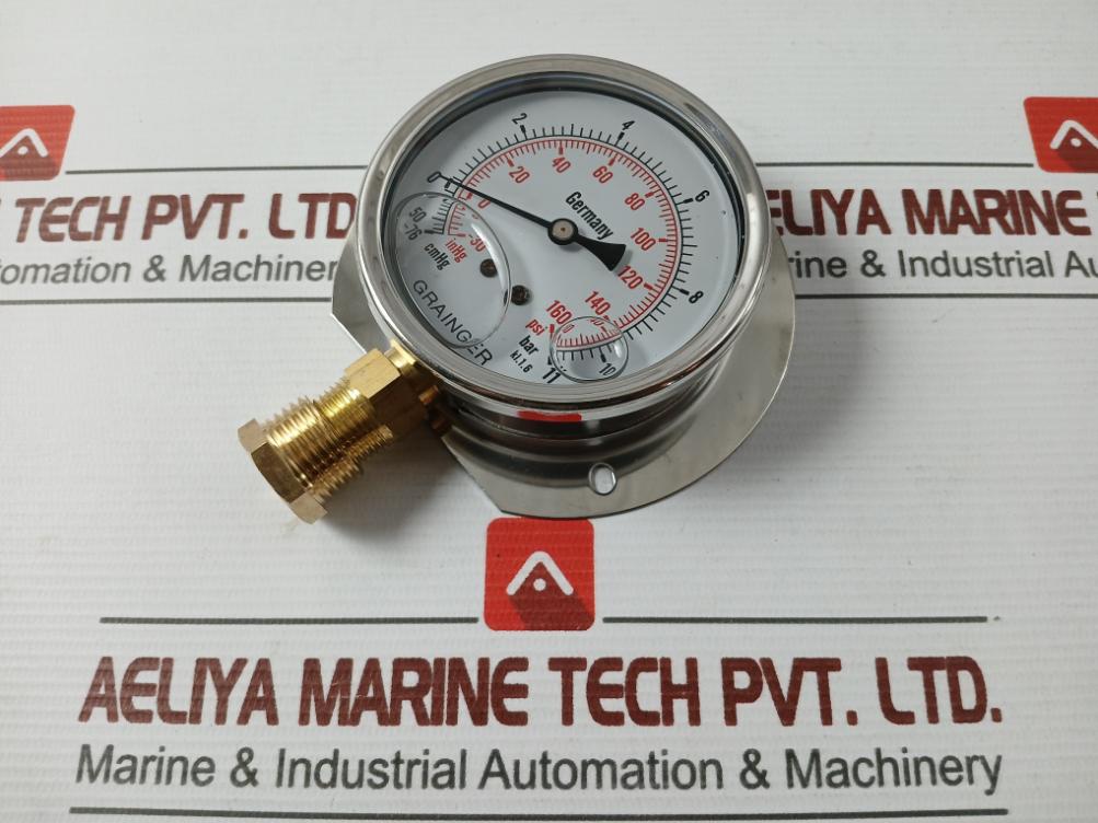 Grainger Pressure Gauge -30 Inhg-0-160 Psi