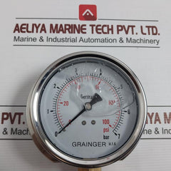 Grainger Pressure Gauge 0-100 Psi/0-7 Bar