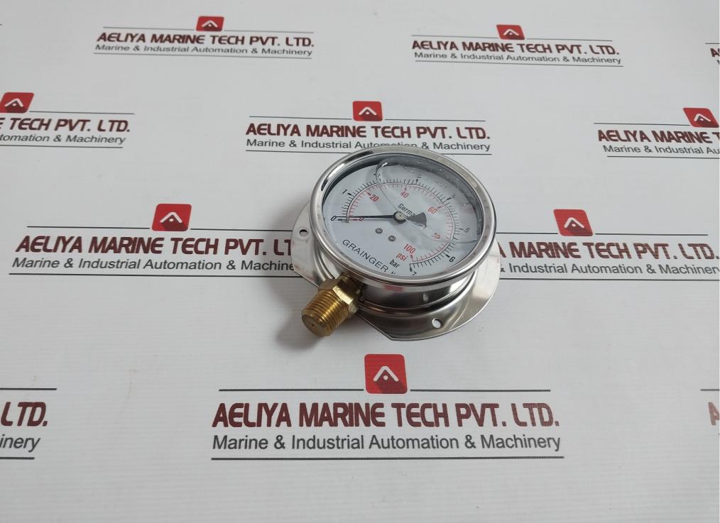 Grainger Pressure Gauge 0-100 Psi/0-7 Bar