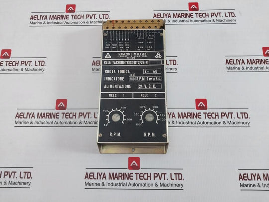 Grandi Motori Rt2/2S Tachometric Relay – Dual Rpm Control 24 Vdc