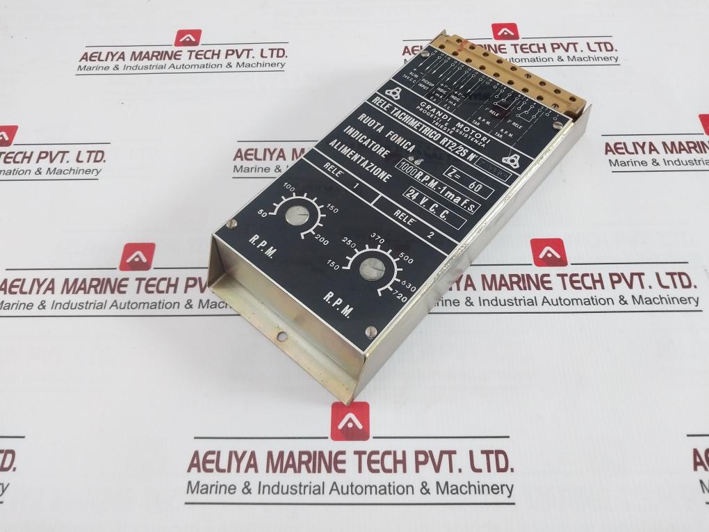 Grandi Motori Rt2/2S Tachometric Relay – Dual Rpm Control 24 Vdc