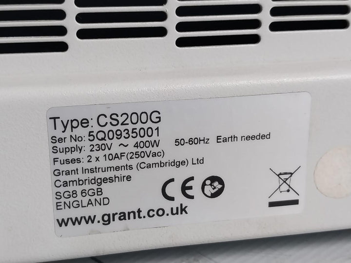 Grant Cs200G Immersion Refrigerated Cooler 230V 400W 50-60Hz
