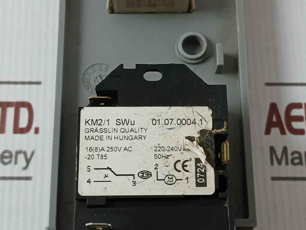 Grasslin Km2/1 Swu Mechanical In-wall Timer Switch 220-240V Ac 50Hz 01.07.0004 1