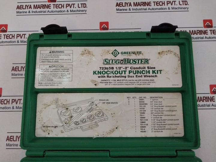 Greenlee 7238Sb Slug Buster Knockout Punch Kit W/ Wrench Driver