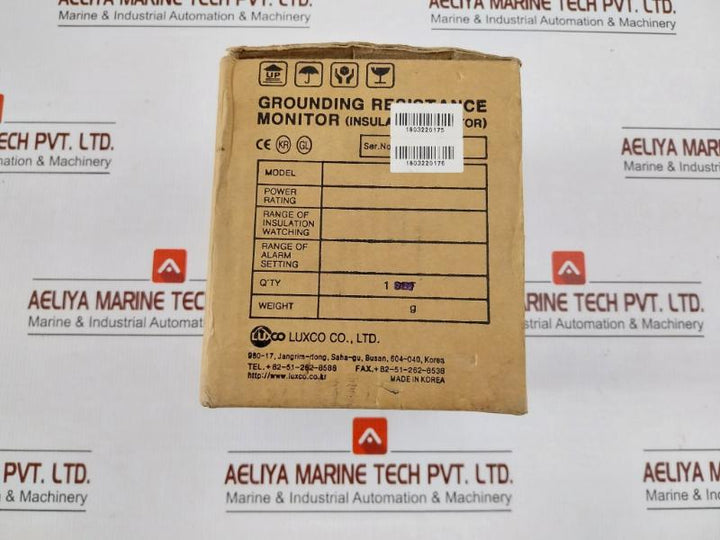 Grounding Resistance Monitor Sbg-241D Luxco Dc 19-30V