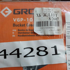 Groz Vgp-10 Volume Bucket Grease Pumps Rev. D