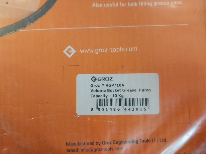 Groz Vgp-10 Volume Bucket Grease Pumps Rev. D