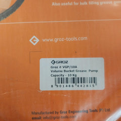 Groz Vgp-10 Volume Bucket Grease Pumps Rev. D