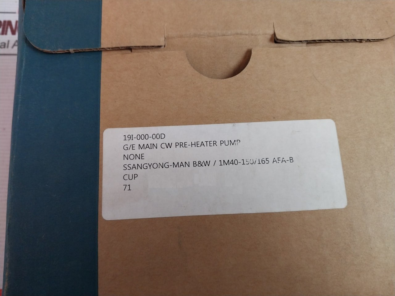 Grundfos 71 Distributing Cup D75 1M40-150/165 Afa-b G/E Cw Pre-heater Pump