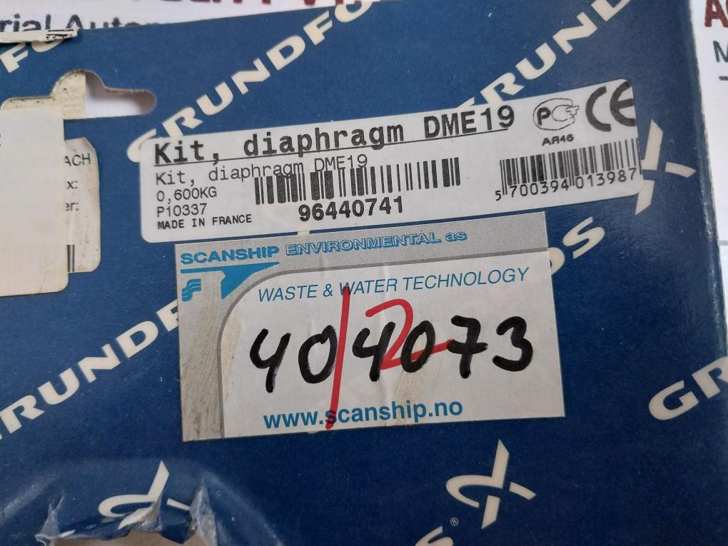 Grundfos 96440741 Diaphragm DME 19 Kit