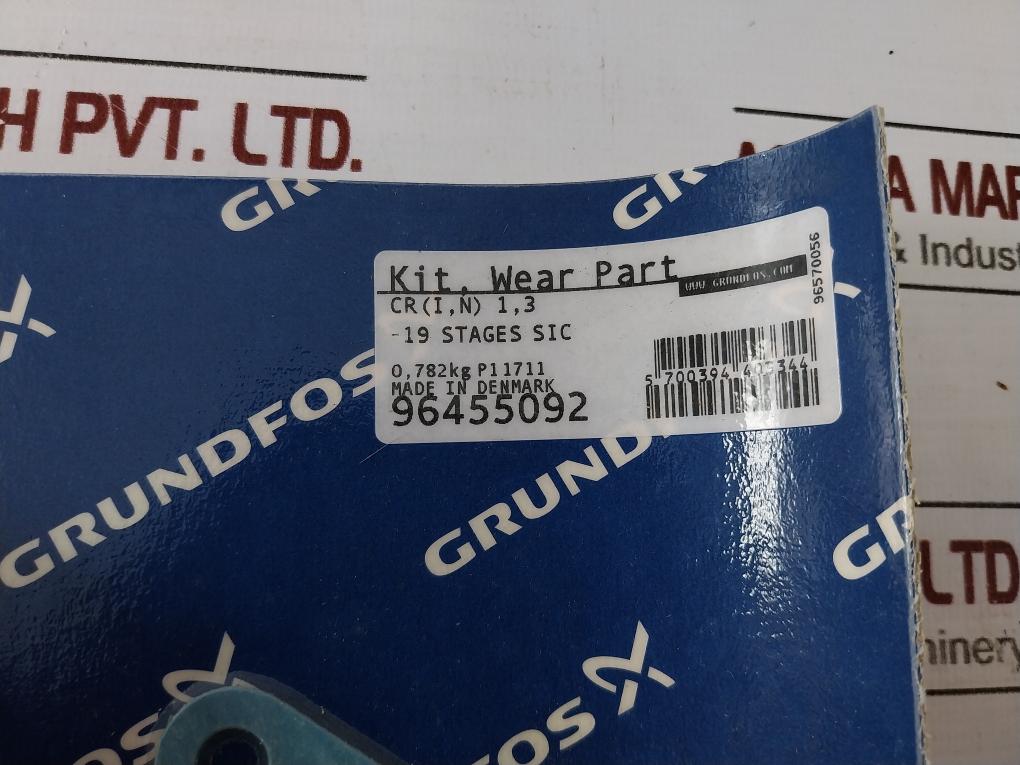 Grundfos 96455092 Wear Part Kit For Cr (I,N) 1,3-19 Stage Sic