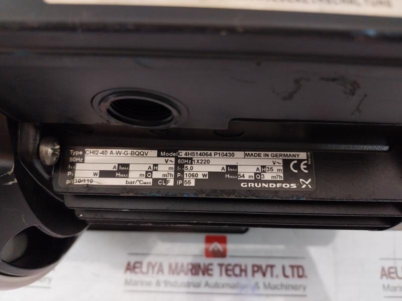 Grundfos Chi2-40 A-w-g-bqqv Discharge Pump For Bilge Water 50hz/60hz,1060 W