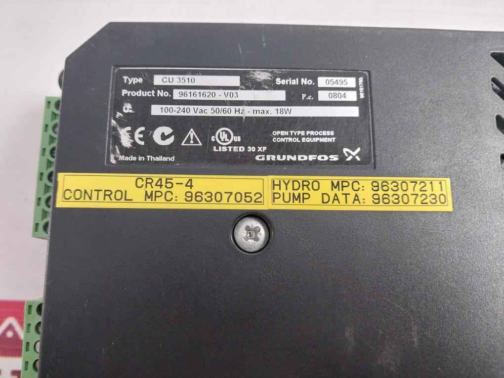 Grundfos Cu 3510 Pilot Pump Unit Controller 100-240Vac 50/60Hz 18W