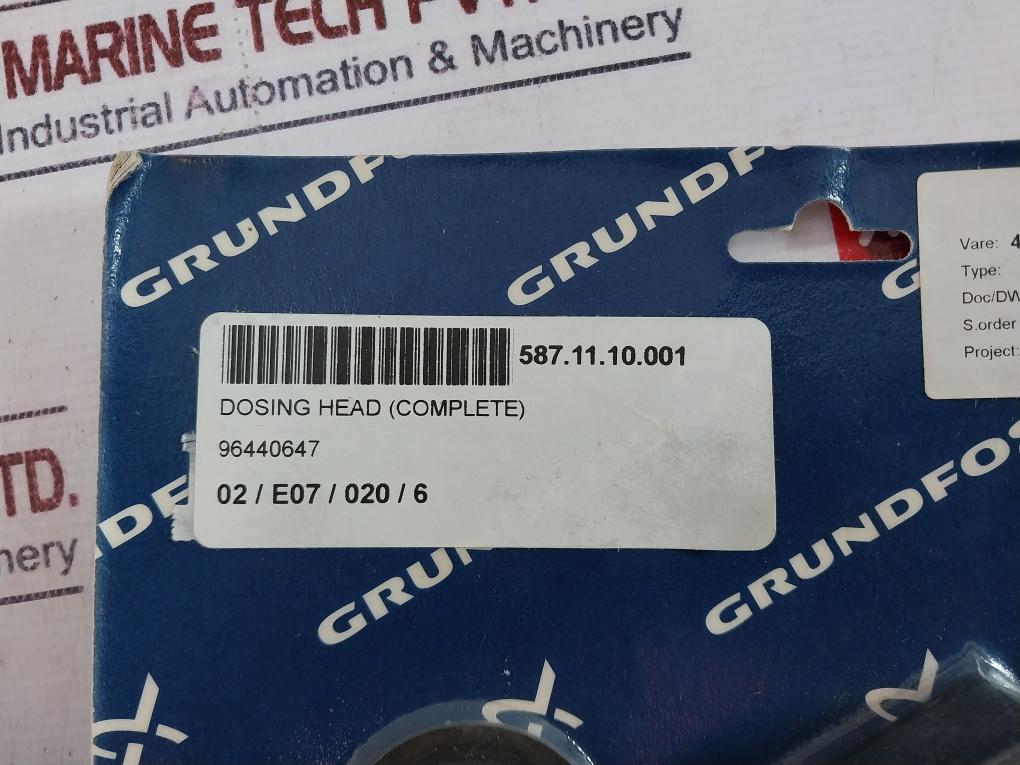 Grundfos Dme 12-6 Dosing Head Complete 96440647