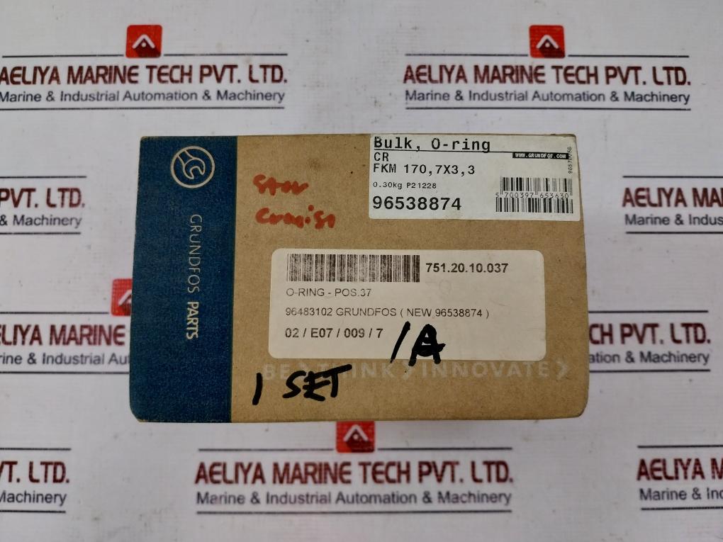 Lot of 10x Grundfos FKM 170,7X3,3 Bulk, O-Ring