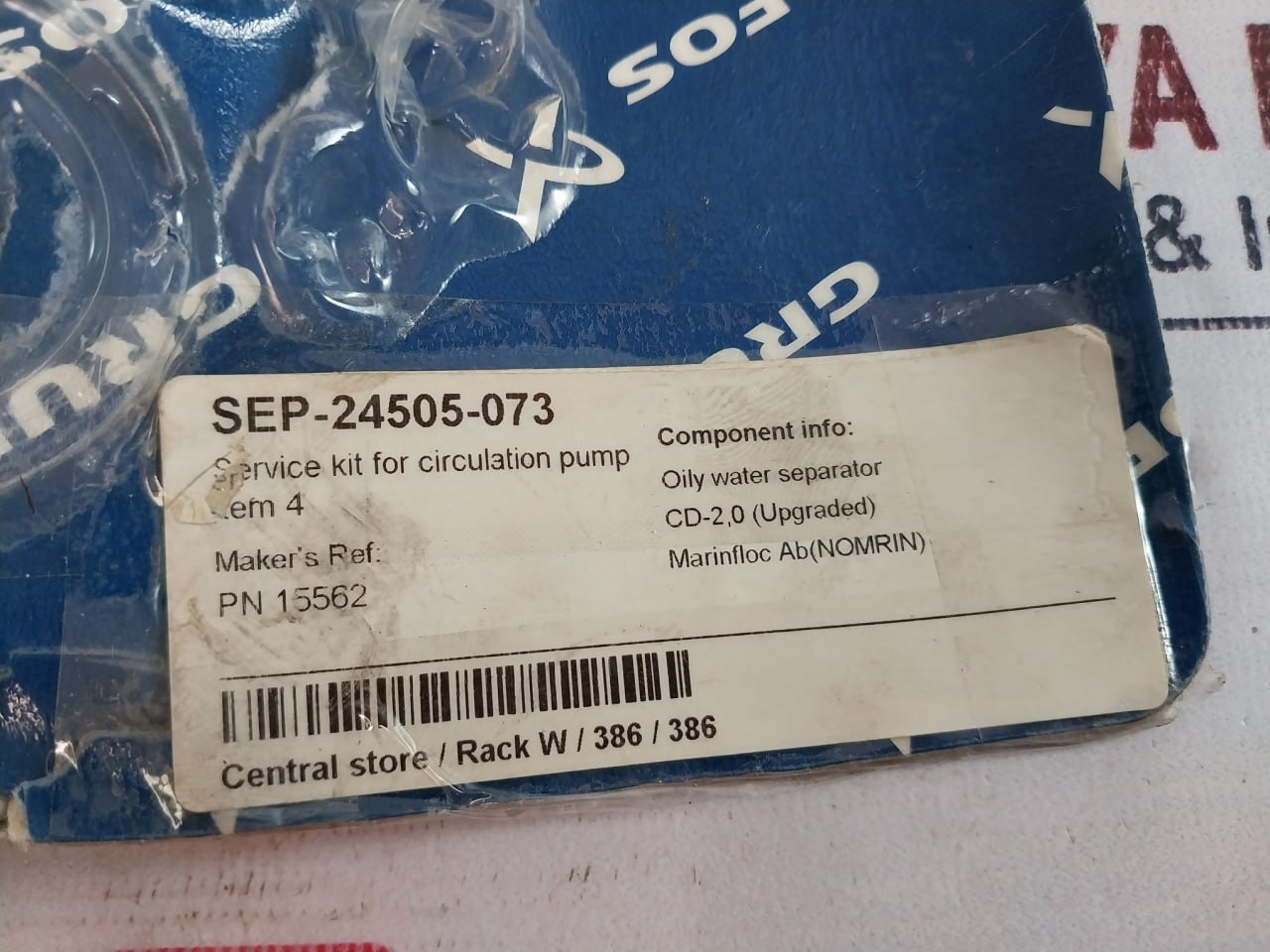 Grundfos 96455095 Service Kit Circulation Pump 15562