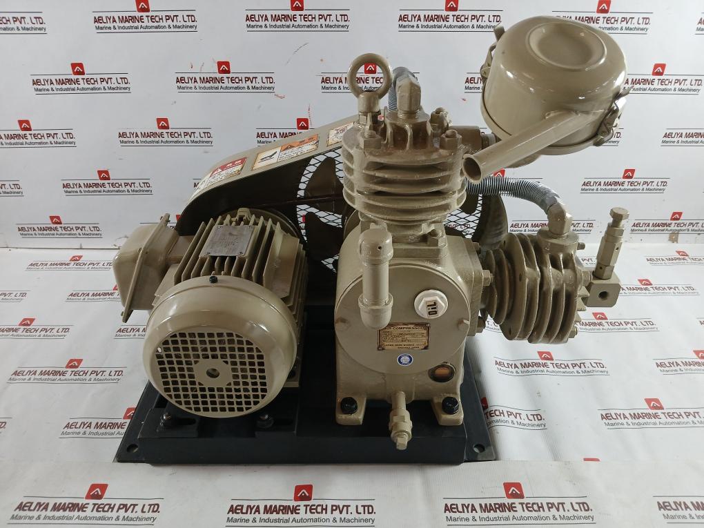 Gs2ar Air Compressor W/ Three Phase Marine Induction Motor 2.5mpa Sanwa