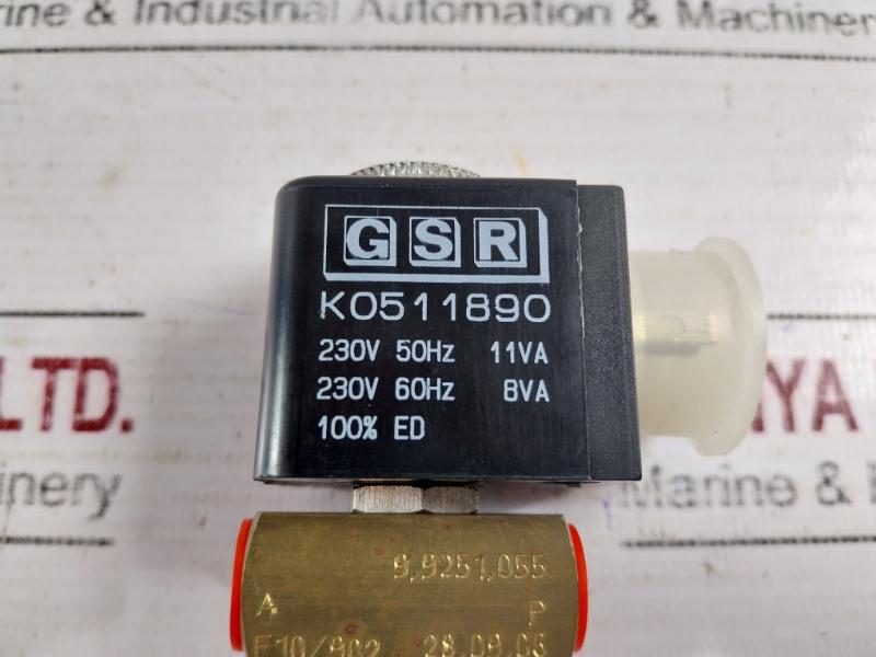 Gsr A72311002.182Xx Solenoid Valve, 0-8 Bar, 230V, F 10/902
