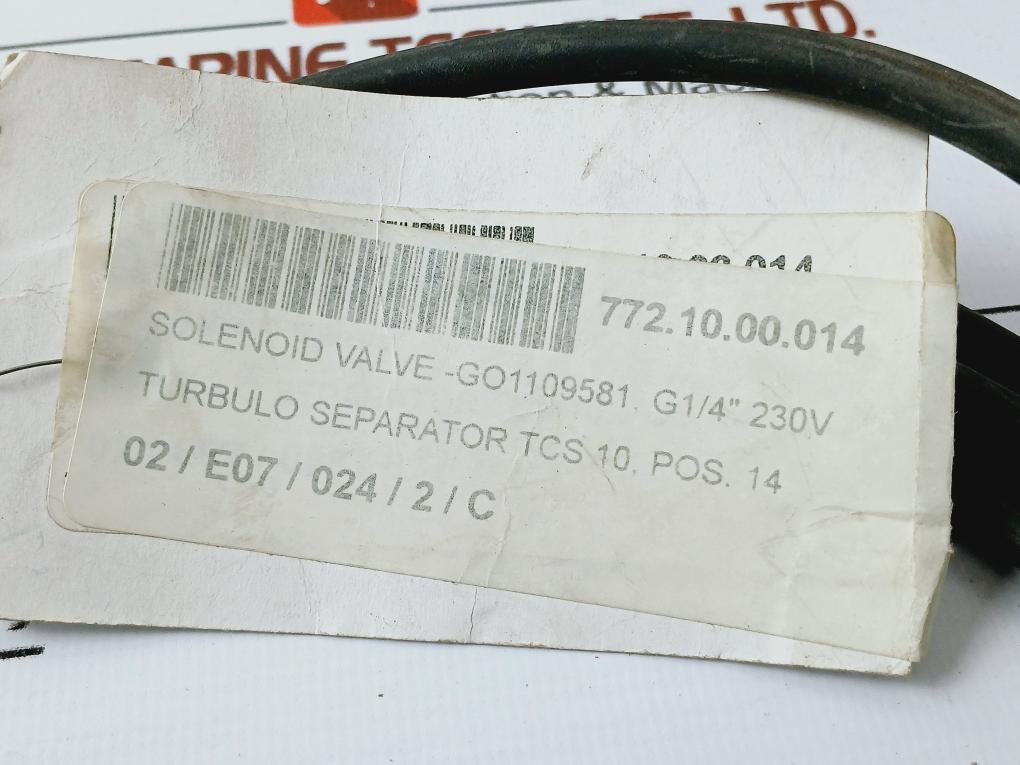 GSR A72421002.032XX Solenoid Valve Turbulo Separator 0-11 Bar 230V 50-60HZ G1/4