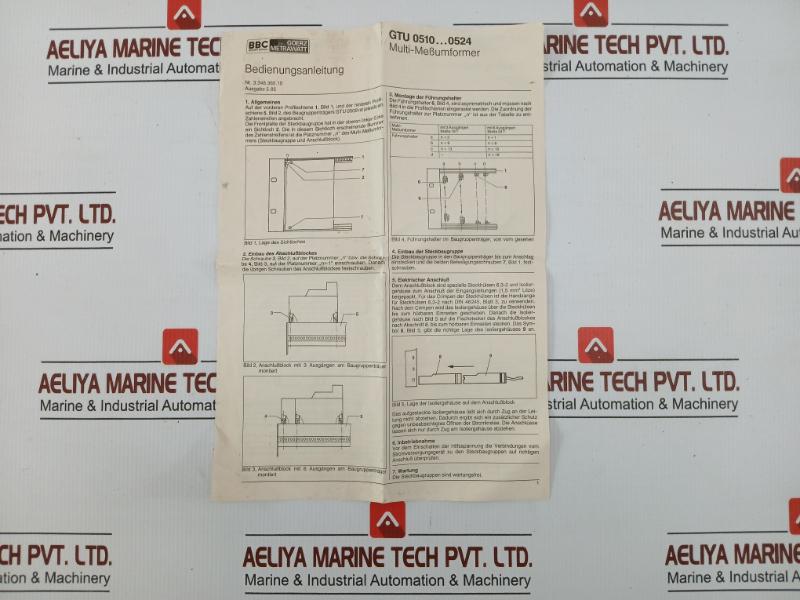 Gtu0522 Multi-transducer Industrial Control Unit Abb