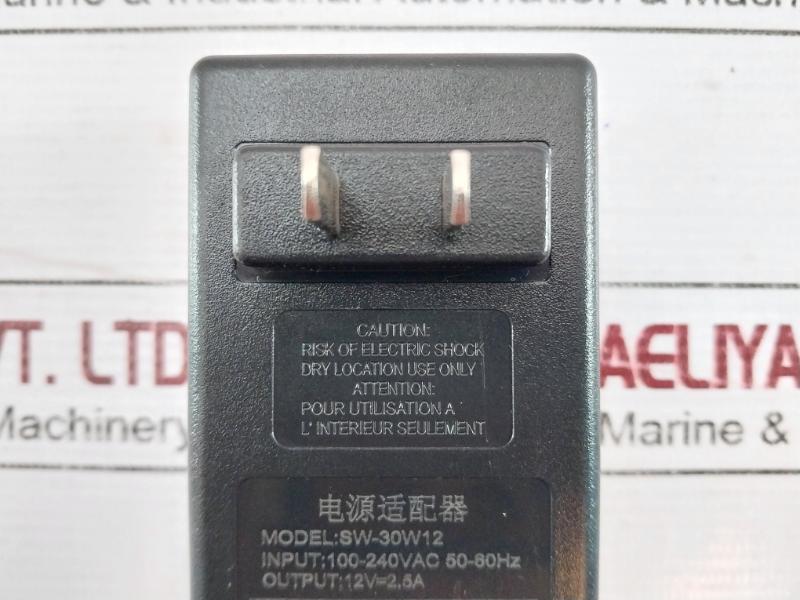 Guangzhou Shangwei Electronics Sw-30W12 Ac Adapter 100-240Vac 50-60Hz