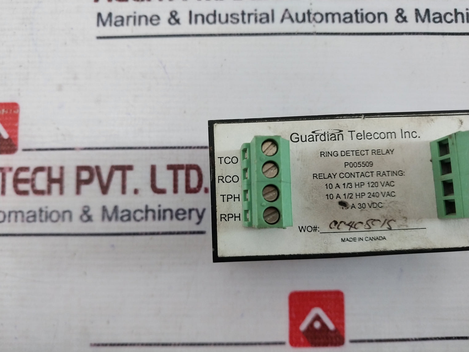Guardian Telecom P005509 Ring Detect Relay 10a 120-240vac 30vdc