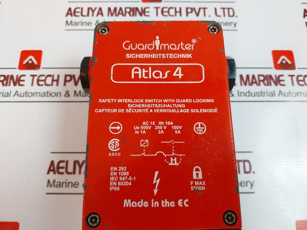 Guardmaster ATLAS 4 Safety Interlock Switch With Guard Locking 10A 240VAC IP65 - Aeliya Marine Tech