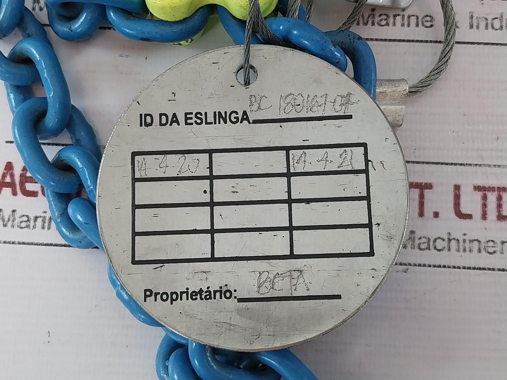 Gunnebo Egkn-6-10 Chain Sling, 6Mm X 1000Mm, 2.12 T Working Load Limit