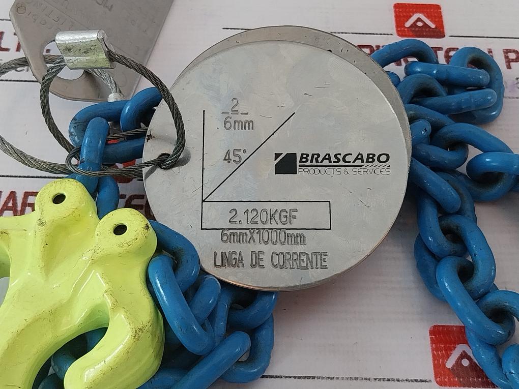 Gunnebo Egkn-6-10 Chain Sling, 6Mm X 1000Mm, 2.12 T Working Load Limit