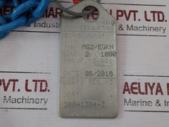 Gunnebo Egkn-6-10 Chain Sling, 6Mm X 1000Mm, 2.12 T Working Load Limit