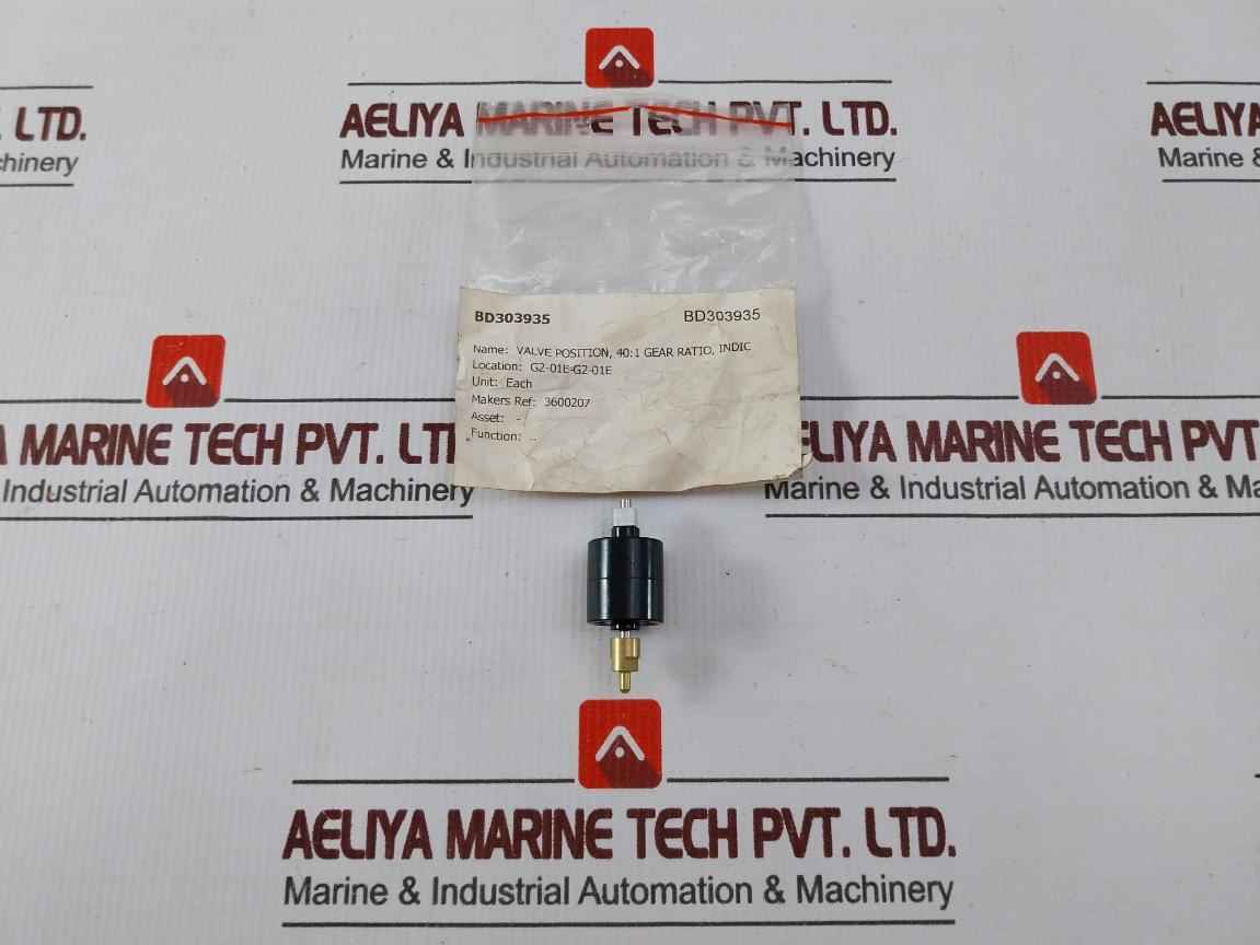 Gwin 40 Valve Position Indicator 40:1 Gear Ratio Bd303935