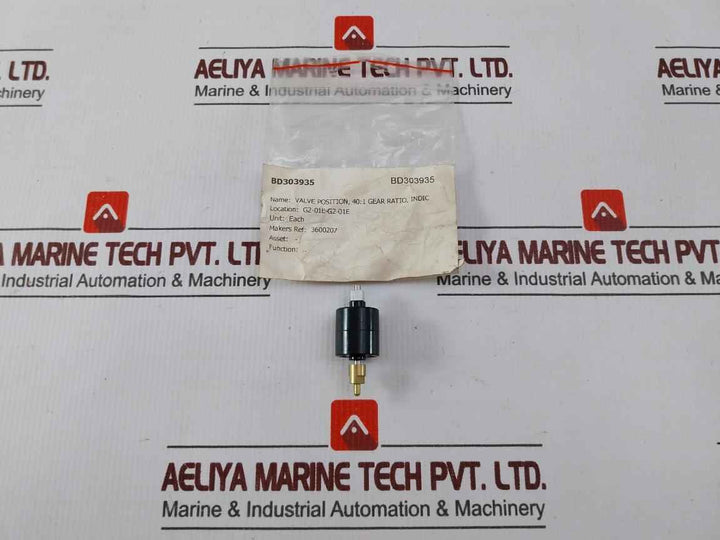 Gwin 40 Valve Position Indicator 40:1 Gear Ratio Bd303935
