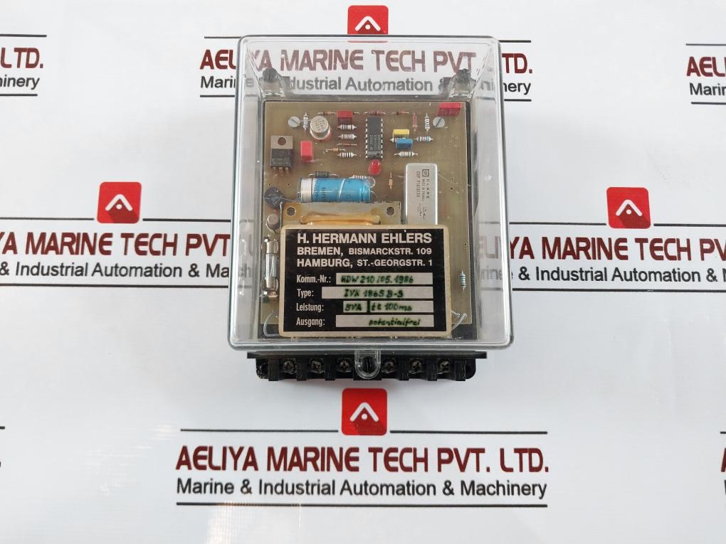 H. Hermann Ehlers Ivk 1865 B-s Signal Relay Box 5Va Tt 100Ms