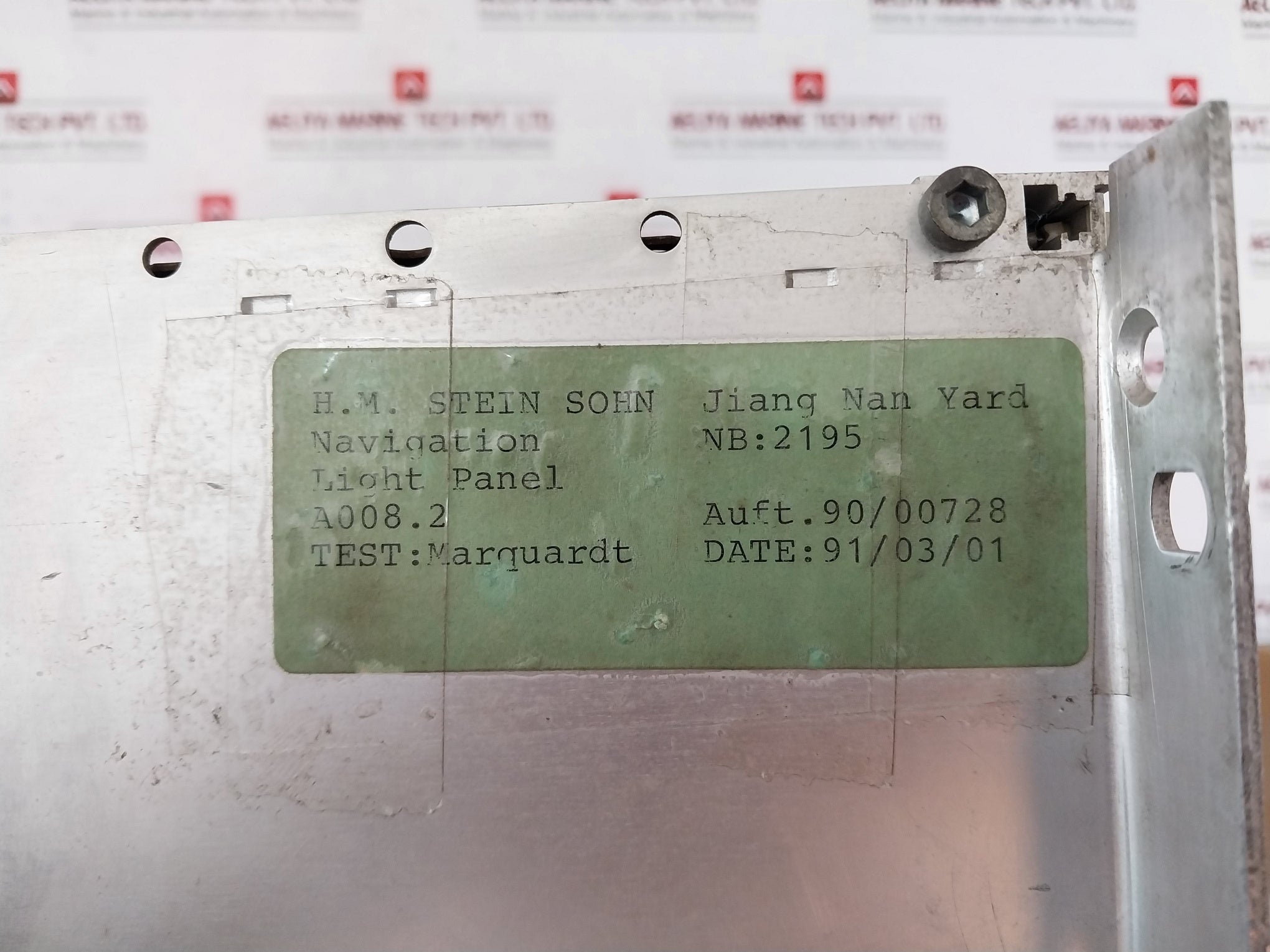 H.M. Stein Sohn Navigation Light Panel E404.1 Marine 24V Dc Schroff Rack
